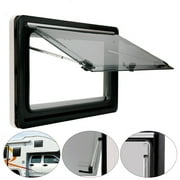 Miumaeov RV Top Hinged Window External Push Window with Awning Screen\u0026 Blind for Trailer Yacht Ship Aircraft Boat 17.72*19.69in